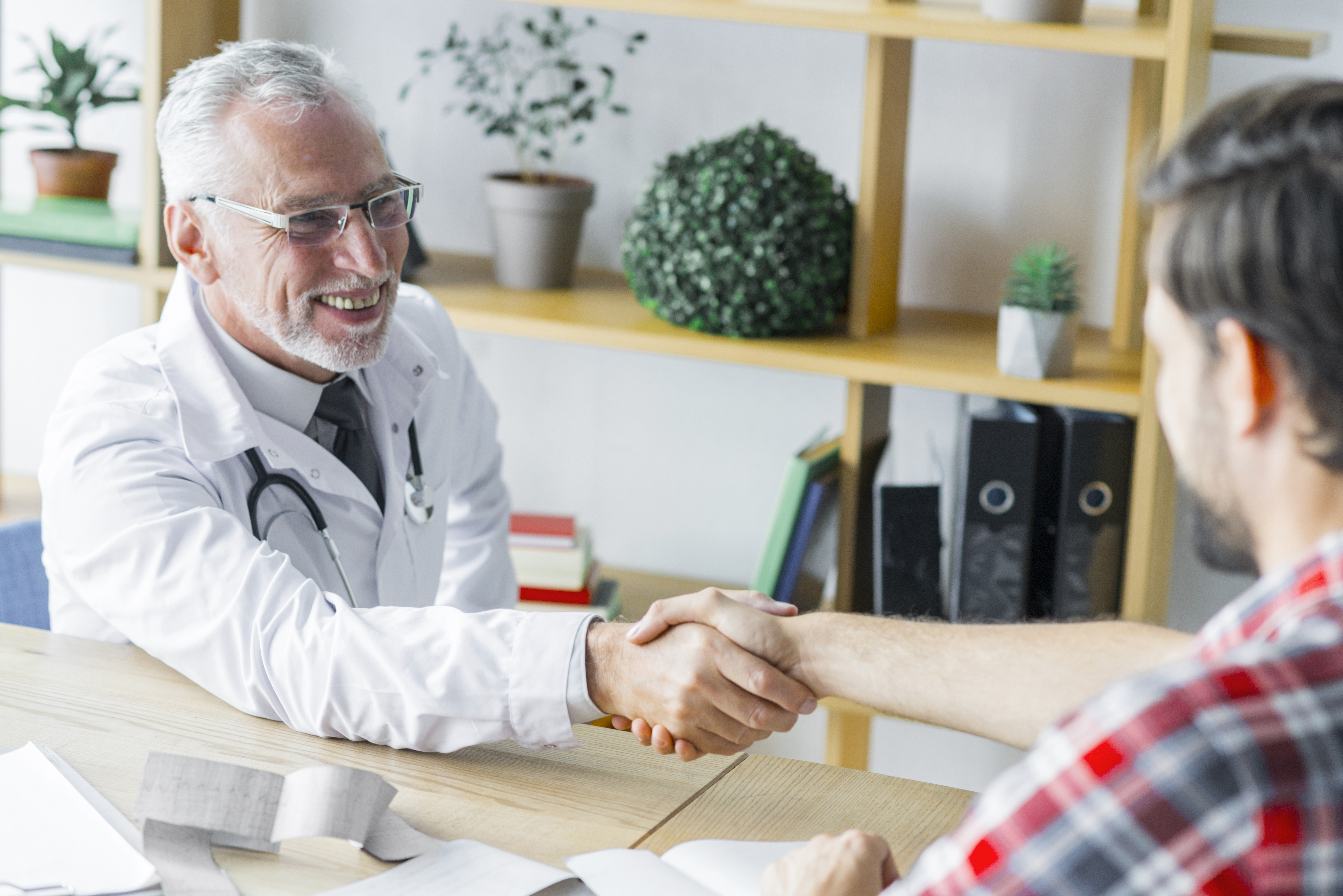 doctor speaking with person