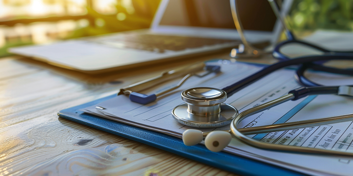 covered entity stethoscope and clipboard